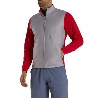 Men's Footjoy Hybrid Hybrid jacket Grey/Red NZ-34778